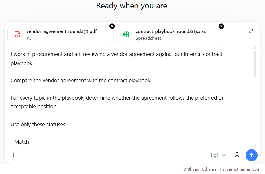 Round 2 AI contract review setup testing fallback positions and multi-condition contract playbook rules